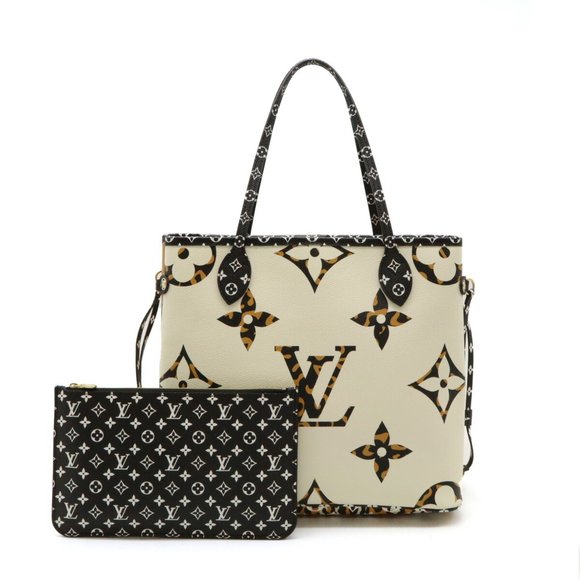 LOUIS VUITTON White Monogram Neverfull MM Tote Bag - Picture 1 of 9